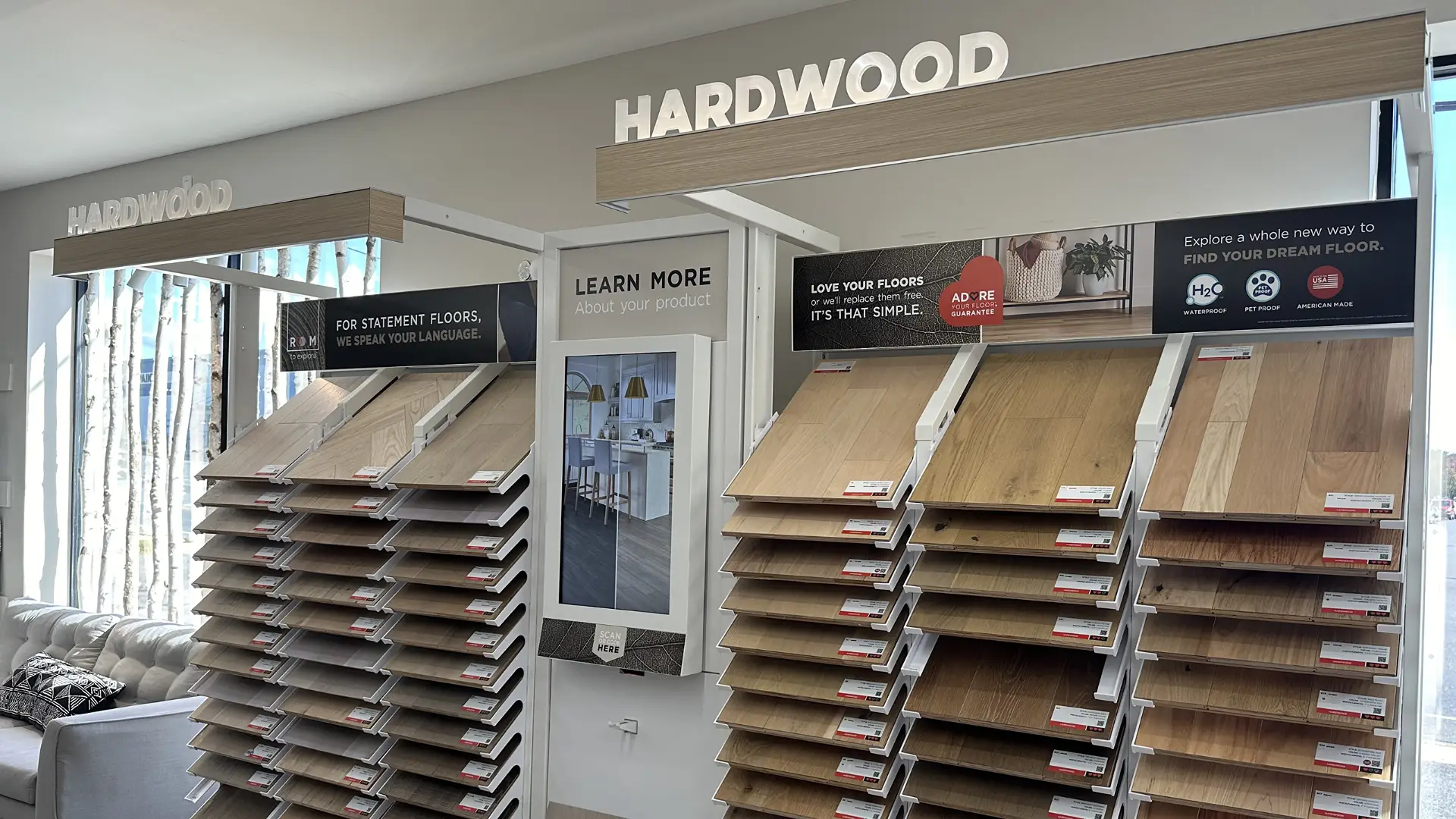 Annapolis Carpet and Floors Showroom Hardwood Display 