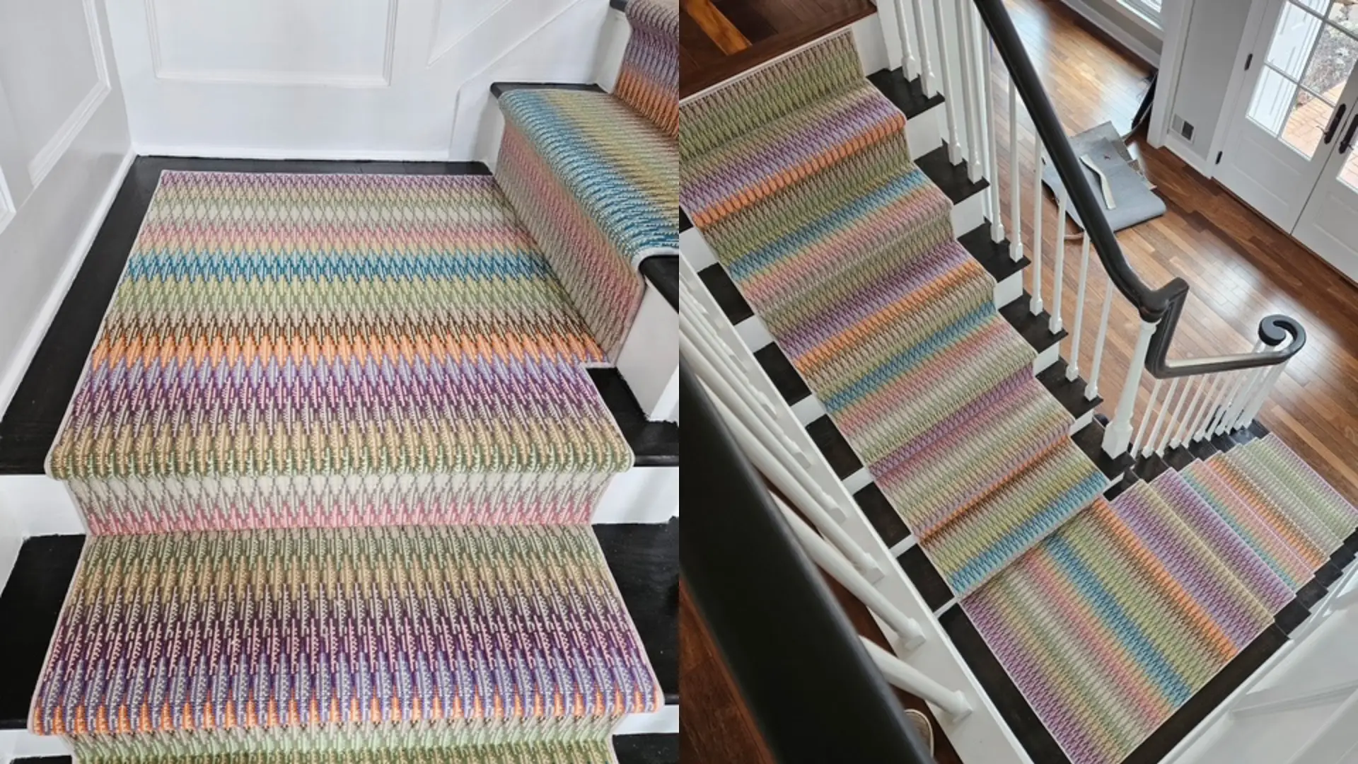 Colorful stair runner