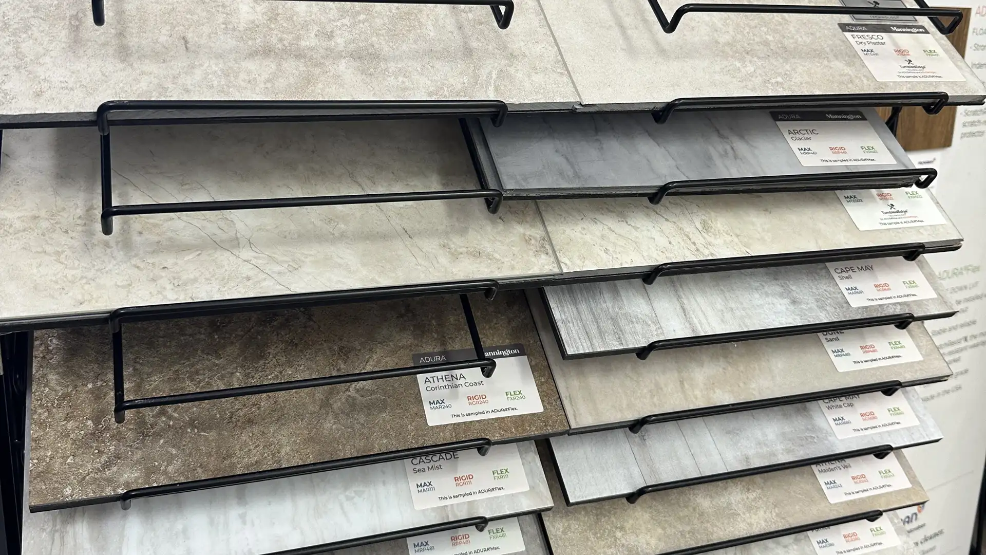 Annapolis Carpet and Floors Showroom Tile Display