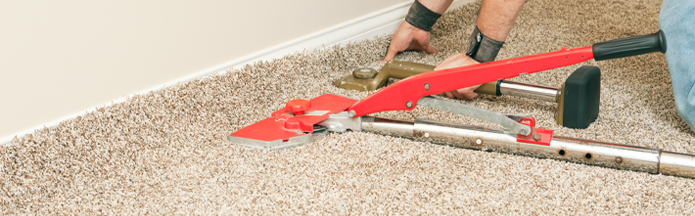 Carpet being installed by Annapolis Carpet & Flooring Installers
